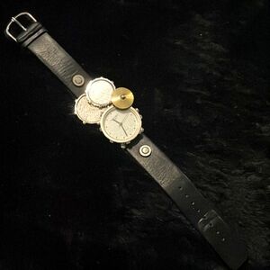 Vintage 2001 ZZYZX Drums Metal Watch w/Genuine Leather Band Working